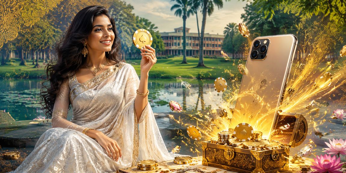 ময়মনসিংহে মোবাইল ক্যাসিনো খেলছেন শাড়ি পরিহিত একজন ব্যবহারকারী